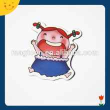 Happy girl design custom funny fridge magnet/sticker